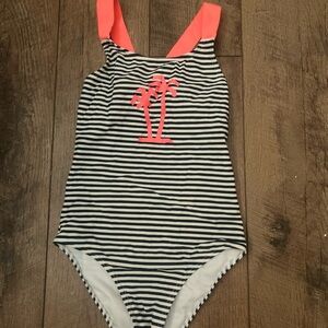 Triangl Swimwear Kids One Piece in Black and White with Pink Accents